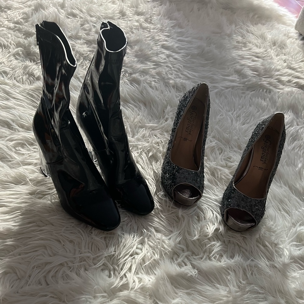 Bundle peep toe and ankle boots from new look